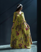 Linen Double Flared Dress