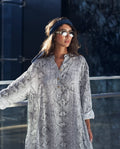 Italian dress with snake print