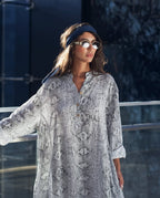 Italian dress with snake print