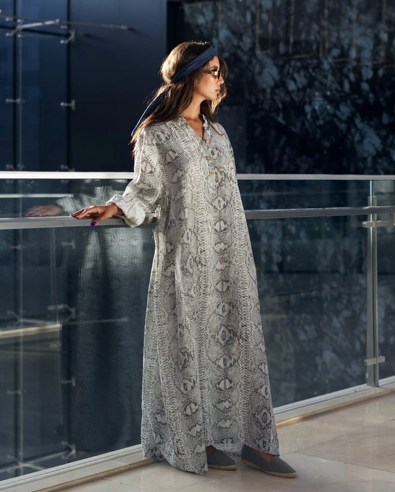 Italian dress with snake print