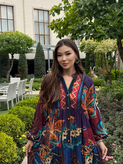 Azure palm Dress