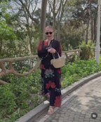 Black boho print Dress