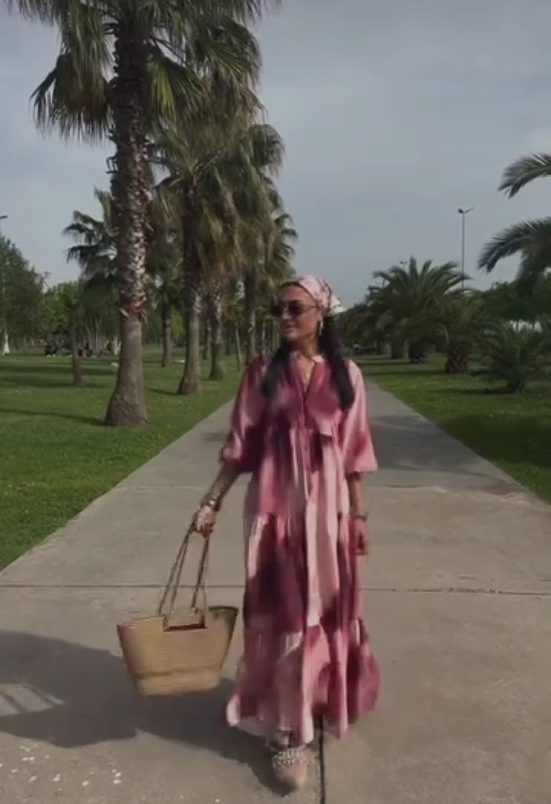 Burgundy degradé dress