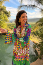 Green boho Dress