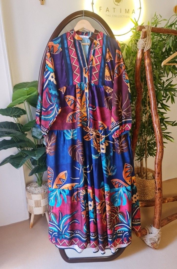 Azure palm Dress