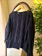 Navy blue knit top