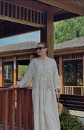 White Bloom embroidered dress