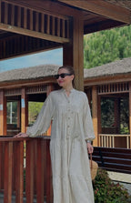 White Bloom embroidered dress