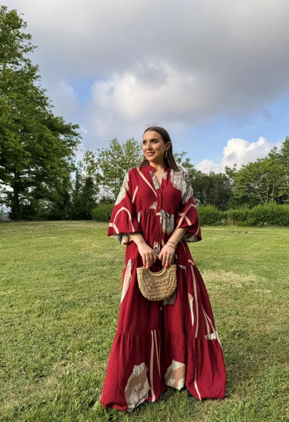 Crimson Bloom Dress