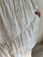 White Bloom embroidered dress