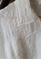 Bloom embroidered lace blouse