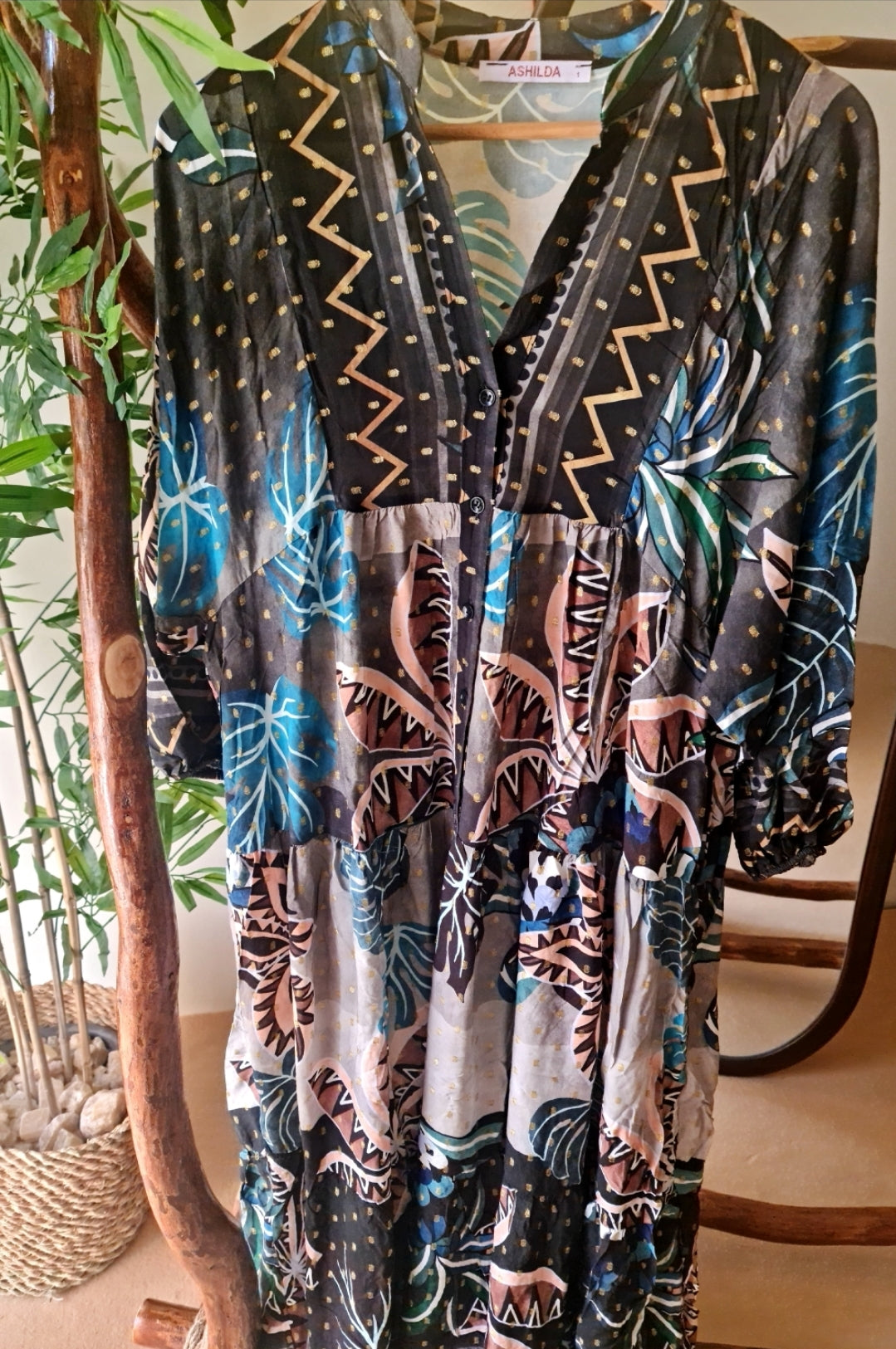 Midnight jungle dress