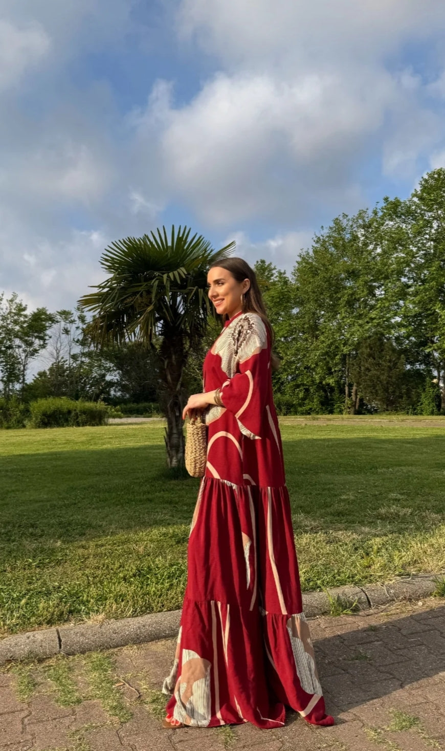 Crimson Bloom Dress