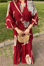 Crimson Bloom Dress