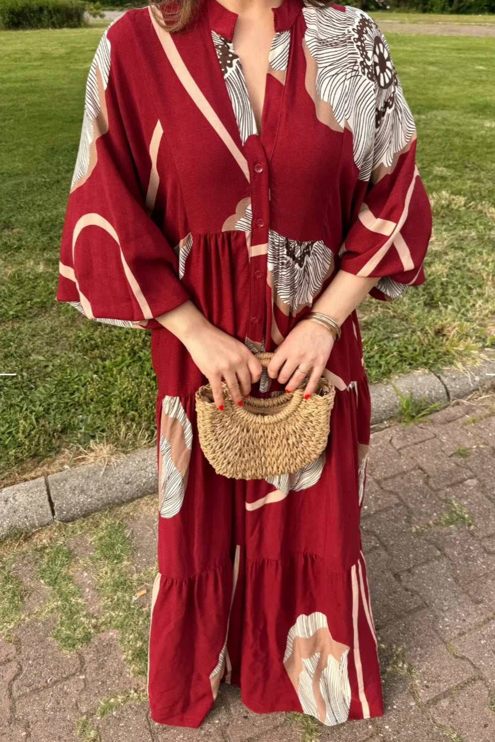 Crimson Bloom Dress