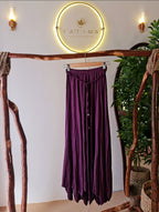 Purple satin skirt