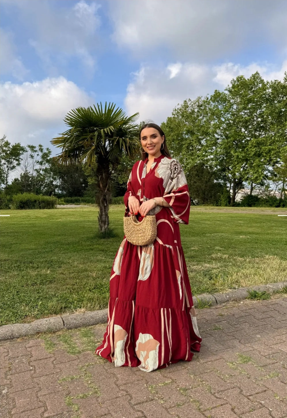 Crimson Bloom Dress