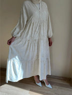 White Bloom embroidered dress