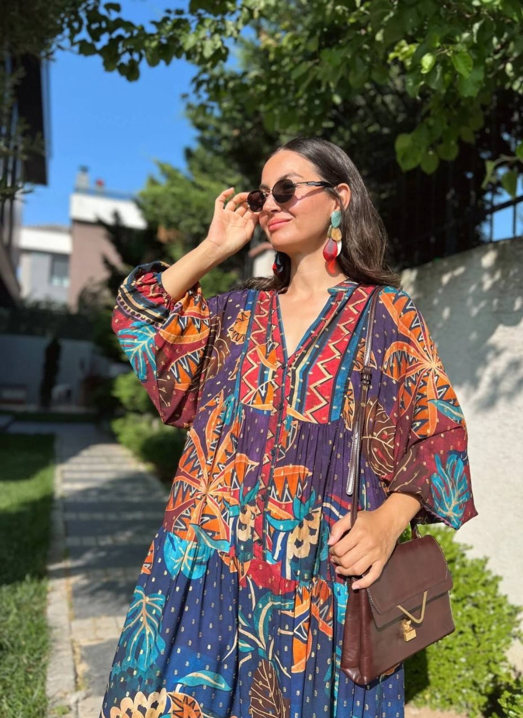 Azure palm Dress