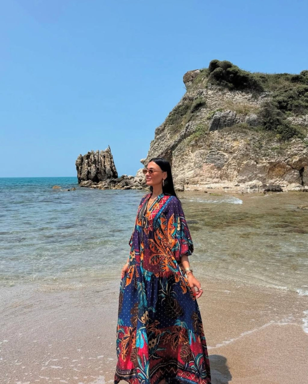 Azure palm Dress