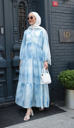 Baby blue degradé dress