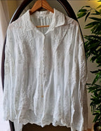 Bloom embroidered lace blouse