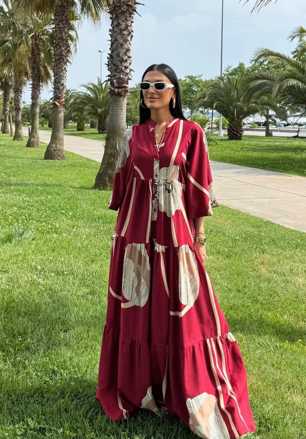 Crimson Bloom Dress